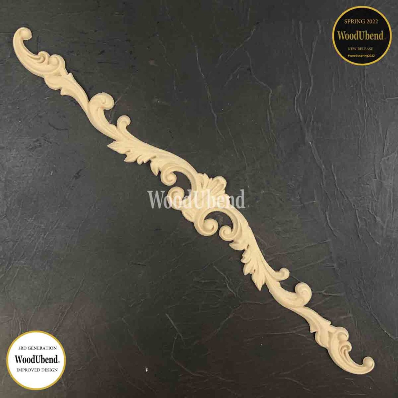 WoodUbend Large Applique WUB 6103 Pack of 2 - Architectural Applications, Renovations, Large Furniture